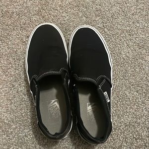 Platform Black Slip On Vans
